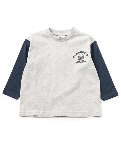 BREEZE(ブリーズ)の「【ジュニア対応】バラエティーロンT(Tシャツ/カットソー・キッズ・ブラック/サックスブルー/オフホワイト/グレー/その他12/ネイビー/その他11/オレンジ/ライム/ピンク・90/130/100/110/150/80/120/140)」の3枚目の写真