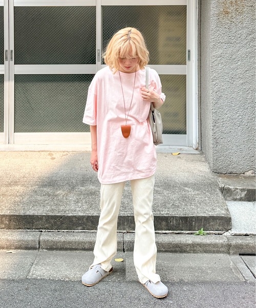 PILIT（ピリット）の「リブフレアパンツ（その他パンツ・レディース・ブラック/オフホワイト/杢グレー/ピンク・MEDIUM）」の15枚目の写真