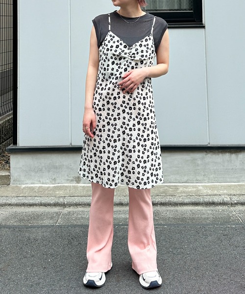 PILIT（ピリット）の「リブフレアパンツ（その他パンツ・レディース・ブラック/オフホワイト/杢グレー/ピンク・MEDIUM）」の13枚目の写真