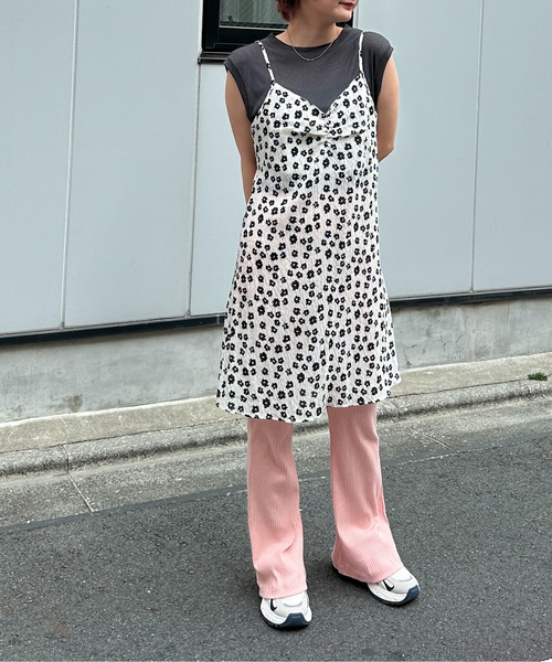 PILIT（ピリット）の「リブフレアパンツ（その他パンツ・レディース・ブラック/オフホワイト/杢グレー/ピンク・MEDIUM）」の14枚目の写真