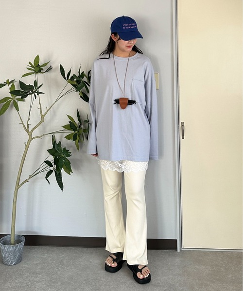 PILIT(ピリット)の「リブフレアパンツ(その他パンツ・レディース・ブラック/オフホワイト/杢グレー/ピンク・MEDIUM)」の18枚目の写真