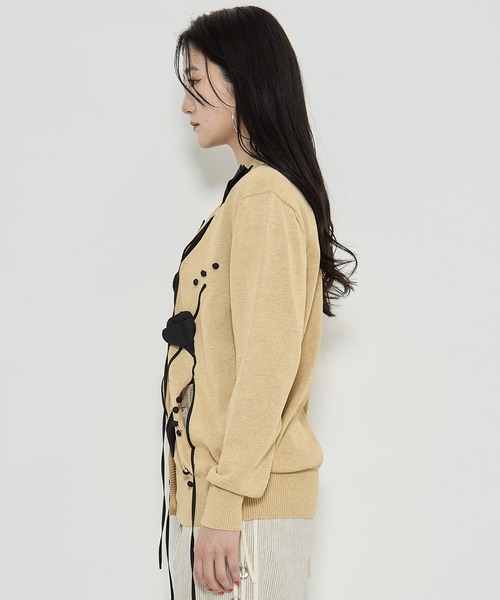 【通販激安】 riv nobuhiko/リブノブヒコ】RAMM FLOWER CARDIGAN/フラワー トップス