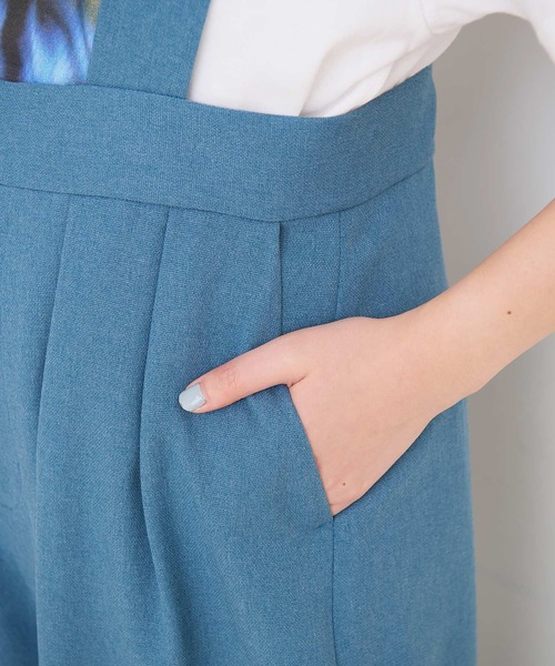 I am I in fact...（アイアムアイインファクト）の「LINEN-LIKE  BONBON パンツ（サロペット/オーバーオール・レディース・サックスブルー/ネイビー・FREE）」の22枚目の写真