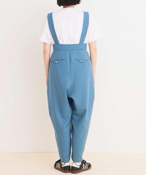 I am I in fact...（アイアムアイインファクト）の「LINEN-LIKE  BONBON パンツ（サロペット/オーバーオール・レディース・サックスブルー/ネイビー・FREE）」の20枚目の写真