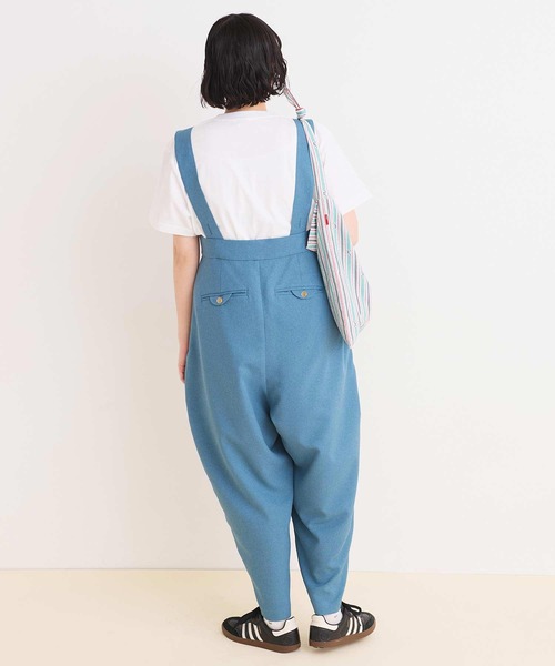 I am I in fact...（アイアムアイインファクト）の「LINEN-LIKE  BONBON パンツ（サロペット/オーバーオール・レディース・サックスブルー/ネイビー・FREE）」の16枚目の写真