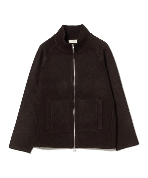 B:MING by BEAMS(ビーミングバイビームス)の「スタンドカラー ニット ジップ ブルゾン(ニット/セーター・レディース・ベージュ/ダークブラウン/グレー・ONE SIZE)」の14枚目の写真