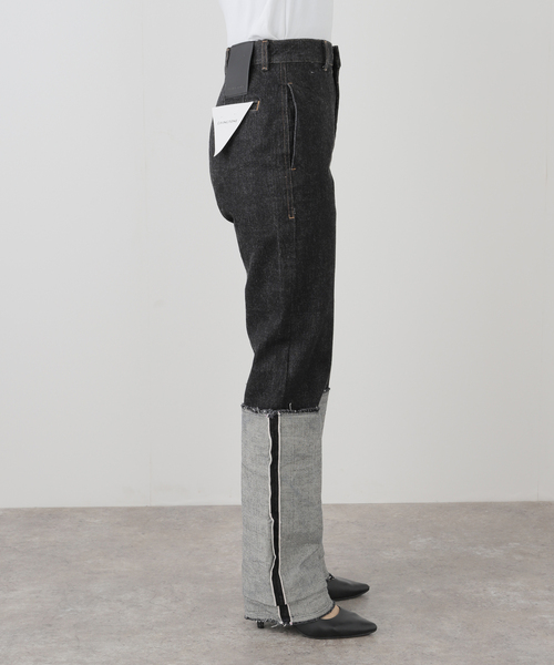 LIVINGTONE（リヴィントーン）の「LIVINGTONE DOLK Straight loose LT-DOLK5-08：デニムパンツ（デニムパンツ・レディース・ブラック・36/34）」の7枚目の写真