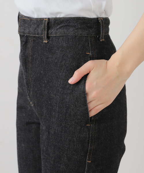 LIVINGTONE（リヴィントーン）の「LIVINGTONE DOLK Straight loose LT-DOLK5-08：デニムパンツ（デニムパンツ・レディース・ブラック・36/34）」の8枚目の写真