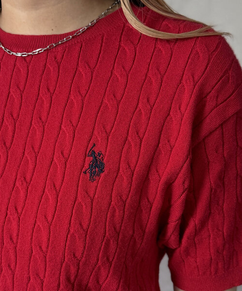 半袖ケーブルニット（ニット/セーター）｜U.S. POLO ASSN