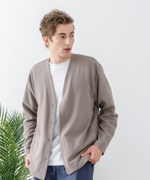 Blue Standard （ブルースタンダード）の「【Blue Standard:ブルースタンダード】ドライリップル ボタンカーディガン 吸水速乾 ストレッチ イージーケア さらさら快適（カーディガン/ボレロ）」