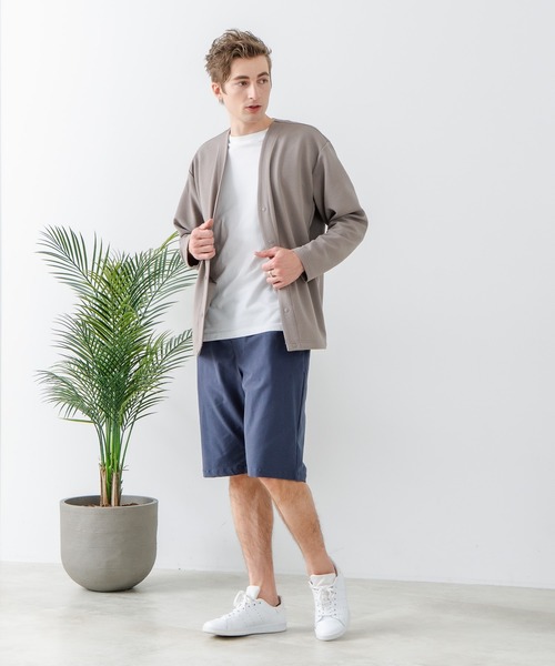 Blue Standard （ブルースタンダード）の「【Blue Standard:ブルースタンダード】ドライリップル ボタンカーディガン 吸水速乾 ストレッチ イージーケア さらさら快適（カーディガン/ボレロ・メンズ・ブラック/ライトグレー/ネイビー・MEDIUM/LARGE/X-LARGE）」の6枚目の写真