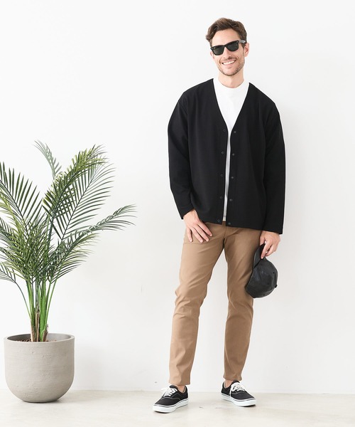 Blue Standard （ブルースタンダード）の「【Blue Standard:ブルースタンダード】ドライリップル ボタンカーディガン 吸水速乾 ストレッチ イージーケア さらさら快適（カーディガン/ボレロ・メンズ・ブラック/ライトグレー/ネイビー・MEDIUM/LARGE/X-LARGE）」の18枚目の写真