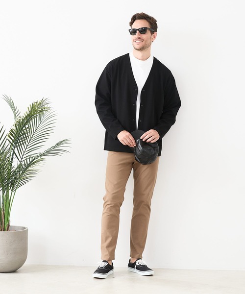 Blue Standard （ブルースタンダード）の「【Blue Standard:ブルースタンダード】ドライリップル ボタンカーディガン 吸水速乾 ストレッチ イージーケア さらさら快適（カーディガン/ボレロ・メンズ・ブラック/ライトグレー/ネイビー・MEDIUM/LARGE/X-LARGE）」の19枚目の写真