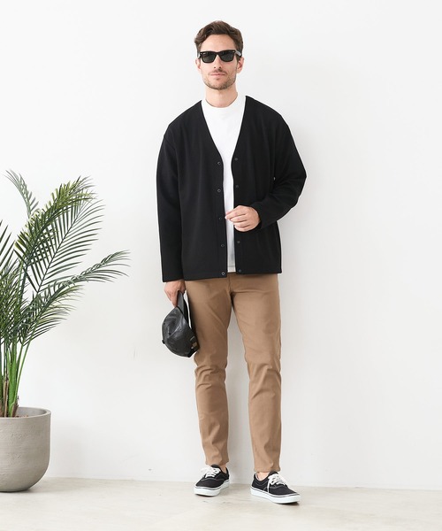 Blue Standard （ブルースタンダード）の「【Blue Standard:ブルースタンダード】ドライリップル ボタンカーディガン 吸水速乾 ストレッチ イージーケア さらさら快適（カーディガン/ボレロ・メンズ・ブラック/ライトグレー/ネイビー・MEDIUM/LARGE/X-LARGE）」の20枚目の写真