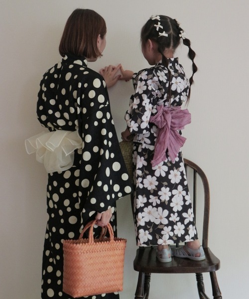 Neina（ネイナ）の「【浴衣】ドット柄ワンピース浴衣セット（上衣＋ワンピース＋帯） 〔Neina〕（浴衣・レディース・ホワイト系/ブラック系・FREE）」の16枚目の写真