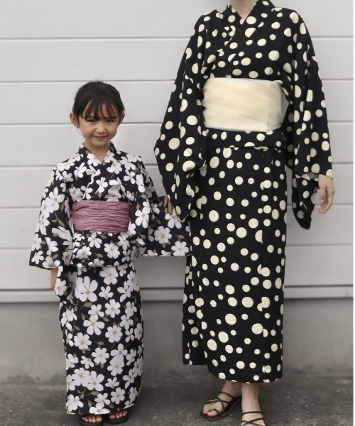 Neina（ネイナ）の「【浴衣】ドット柄ワンピース浴衣セット（上衣＋ワンピース＋帯） 〔Neina〕（浴衣・レディース・ホワイト系/ブラック系・FREE）」の17枚目の写真