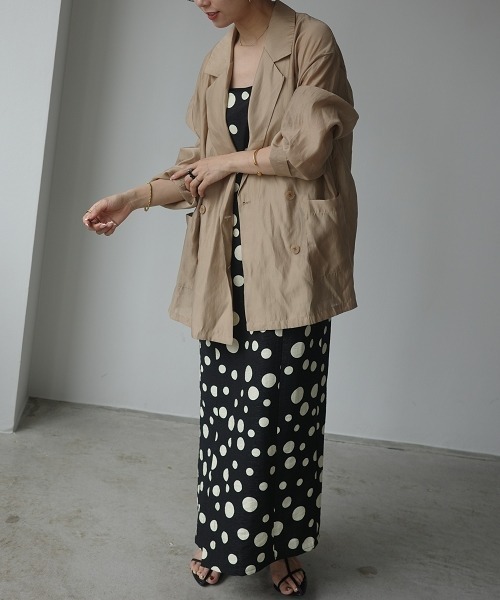 Neina（ネイナ）の「【浴衣】ドット柄ワンピース浴衣セット（上衣＋ワンピース＋帯） 〔Neina〕（浴衣・レディース・ホワイト系/ブラック系・FREE）」の8枚目の写真