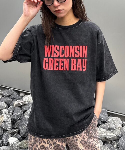 CIAOPANIC TYPY(チャオパニックティピー)の「【UNISEX】アシッドウォッシュ加工ロゴTEE(Tシャツ/カットソー・レディース・ブラック/ネイビー/ライトグレー/レッド/オレンジ/グリーン・MEDIUM/LARGE)」の16枚目の写真