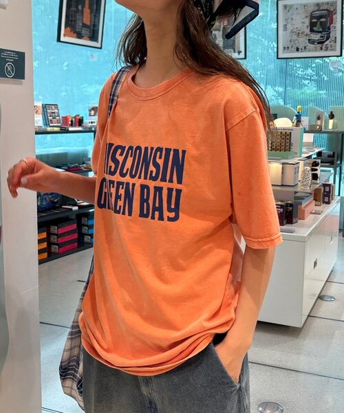 CIAOPANIC TYPY(チャオパニックティピー)の「【UNISEX】アシッドウォッシュ加工ロゴTEE(Tシャツ/カットソー・レディース・ブラック/ネイビー/ライトグレー/レッド/オレンジ/グリーン・MEDIUM/LARGE)」の16枚目の写真
