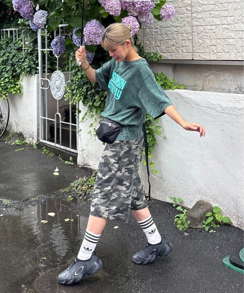 CIAOPANIC TYPY(チャオパニックティピー)の「【UNISEX】アシッドウォッシュ加工ロゴTEE(Tシャツ/カットソー・レディース・ブラック/ネイビー/ライトグレー/レッド/オレンジ/グリーン・MEDIUM/LARGE)」の20枚目の写真