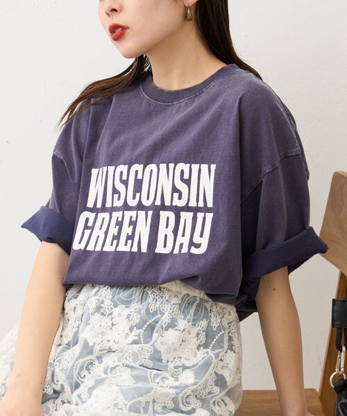CIAOPANIC TYPY(チャオパニックティピー)の「【UNISEX】アシッドウォッシュ加工ロゴTEE(Tシャツ/カットソー・レディース・ブラック/ネイビー/ライトグレー/レッド/オレンジ/グリーン・MEDIUM/LARGE)」の21枚目の写真
