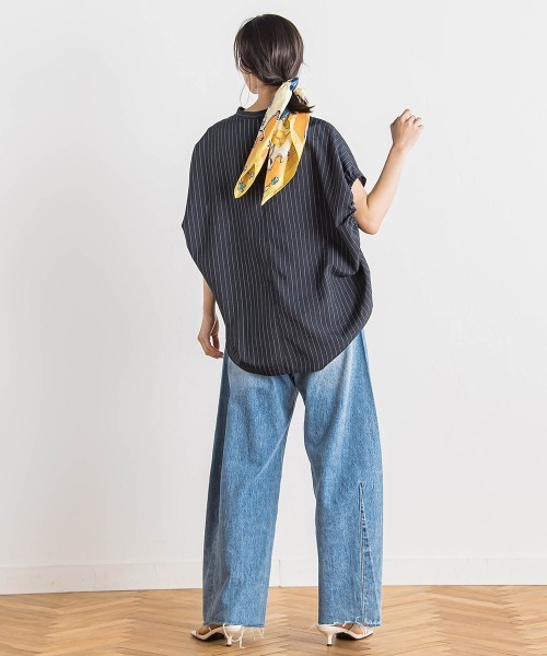 Droite lautreamont(ドロワットロートレアモン)の「カーブデニムパンツ≪洗濯機で洗える≫(デニムパンツ・レディース・ブルー・M)」の19枚目の写真