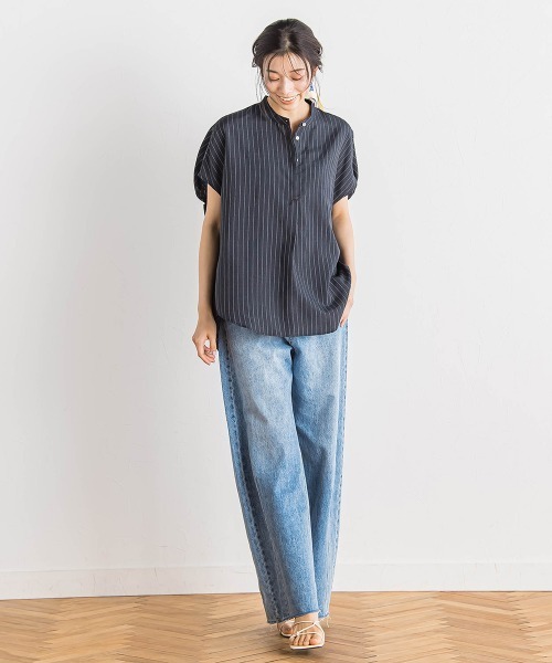 Droite lautreamont(ドロワットロートレアモン)の「カーブデニムパンツ≪洗濯機で洗える≫(デニムパンツ・レディース・ブルー・M)」の22枚目の写真