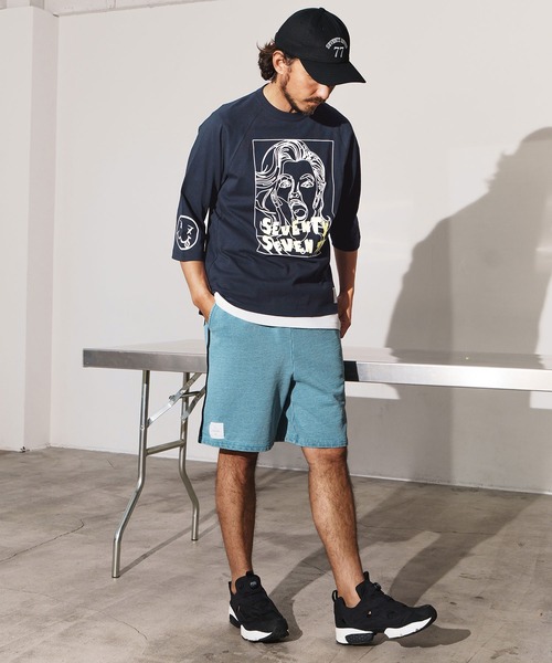 seventy seven（セブンティセブン）の「mlt5169-middle onz  3-4 sleeve t-shirts (77LADY)　七分袖Tシャツ（Tシャツ/カットソー・メンズ・ネイビー/ホワイト/ブラック・S/M/L/XL）」の13枚目の写真