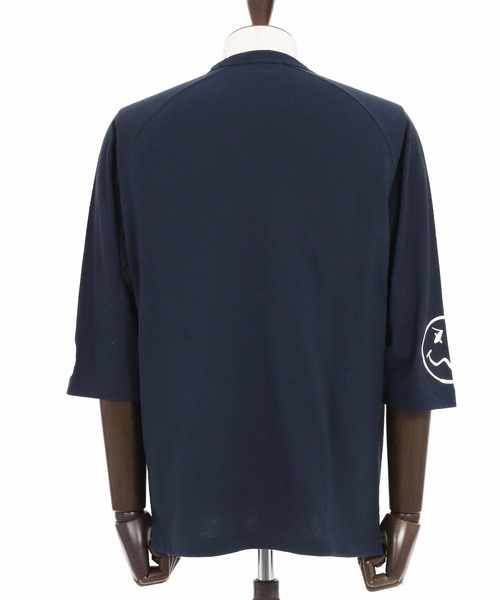 seventy seven（セブンティセブン）の「mlt5169-middle onz  3-4 sleeve t-shirts (77LADY)　七分袖Tシャツ（Tシャツ/カットソー・メンズ・ネイビー/ホワイト/ブラック・S/M/L/XL）」の21枚目の写真