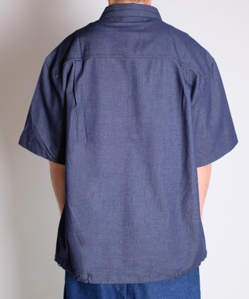 R.(rehacer)(アールドット(レアセル))の「R. : Wide Loose Light oz Denim S/S Shirt(シャツ/ブラウス・メンズ・インディゴブルー・MEDIUM/LARGE/X-LARGE)」の5枚目の写真