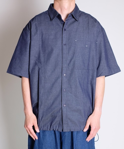 R.(rehacer)(アールドット(レアセル))の「R. : Wide Loose Light oz Denim S/S Shirt(シャツ/ブラウス・メンズ・インディゴブルー・MEDIUM/LARGE/X-LARGE)」の3枚目の写真