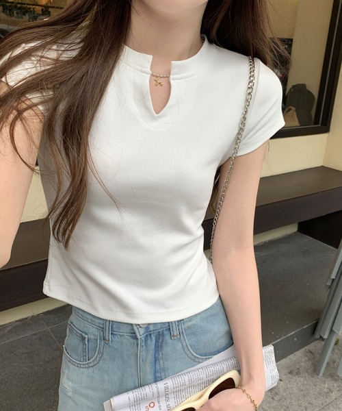 セール】洗練カジュアル◎ネックデザインカットソー（Tシャツ  