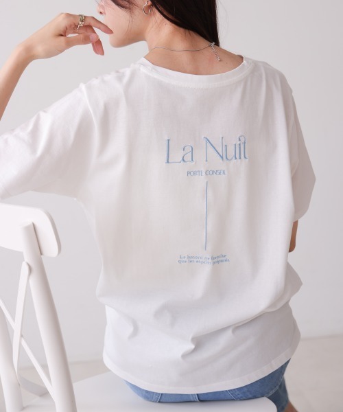Bab(バブ)の「バックロゴ刺繍半袖Tシャツ(Tシャツ/カットソー・レディース・イエロー/ピンク/オフホワイト/ブラック・M)」の10枚目の写真