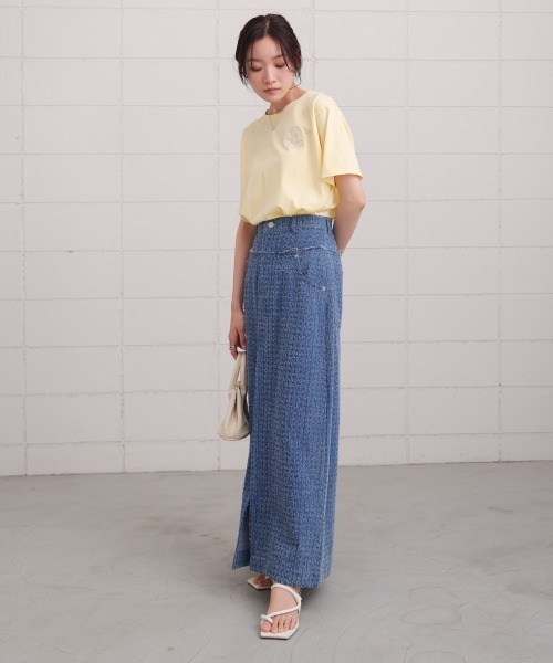 Bab(バブ)の「バックロゴ刺繍半袖Tシャツ(Tシャツ/カットソー・レディース・イエロー/ピンク/オフホワイト/ブラック・M)」の19枚目の写真