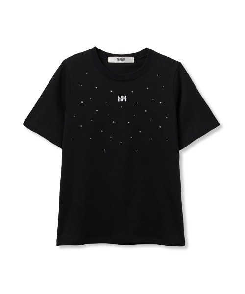 FURFUR(ファーファー)の「【WEB限定】ビジュー付きロゴ刺繍Tシャツ(Tシャツ/カットソー・レディース・ホワイト/ブラック/ピンク・FREE)」の12枚目の写真