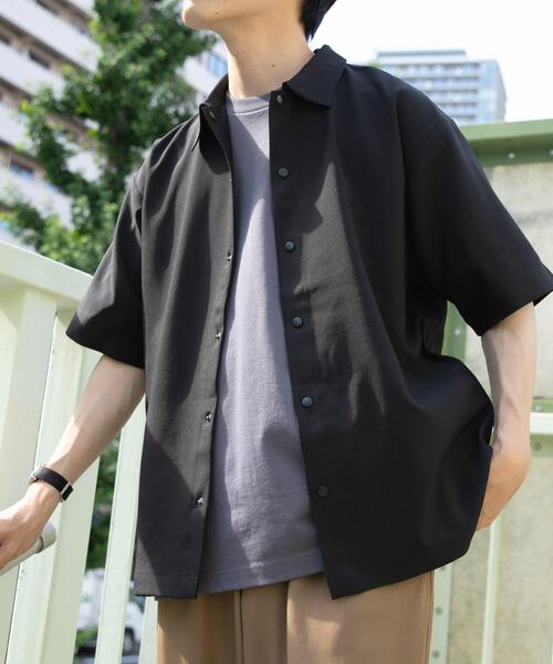 セール】2wayストレッチスナップ半袖シャツ（シャツ/ブラウス）｜ITEMS