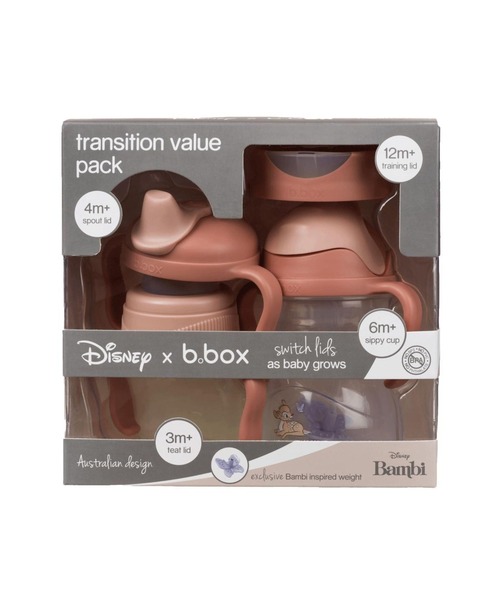 b.box（ビーボックス）の「b.box/Disney Transition value pack ステップアップマグパック（ドリンクトレーニング マグセット）ディズニータイプ（ベビーギフト・キッズ・グレー系その他/スモークピンク/レッド系・ONESIZE）」の13枚目の写真