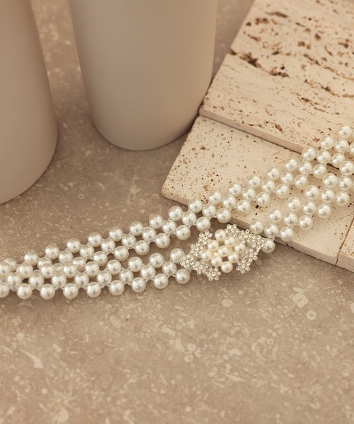 CELEN（セレン）の「ビジュー＆パールベルト【オケージョン ドレス小物】【ゆかた飾り紐 帯飾り 浴衣小物】（ベルト・レディース・シルバー/シャンパン・FREE）」の16枚目の写真