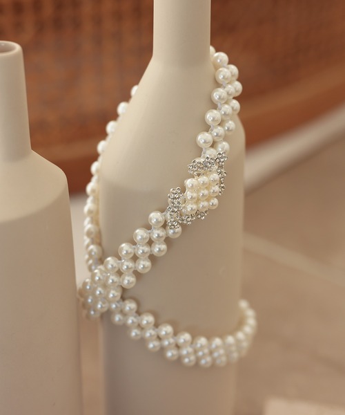 CELEN（セレン）の「ビジュー＆パールベルト【オケージョン ドレス小物】【ゆかた飾り紐 帯飾り 浴衣小物】（ベルト・レディース・シルバー/シャンパン・FREE）」の15枚目の写真