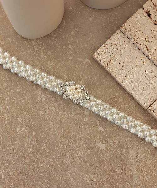 CELEN（セレン）の「ビジュー＆パールベルト【オケージョン ドレス小物】【ゆかた飾り紐 帯飾り 浴衣小物】（ベルト・レディース・シルバー/シャンパン・FREE）」の17枚目の写真