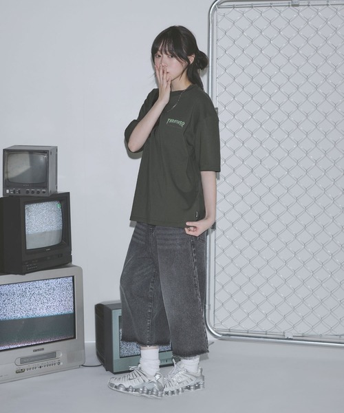 THRASHER(スラッシャー)の「THRASHER×MSG 別注 ボックスシルエット 加工プリント 半袖Tシャツ(Tシャツ/カットソー・メンズ・ブラック/ホワイト/チャコール・S/M/L/XL)」の17枚目の写真