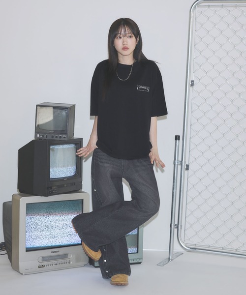 THRASHER(スラッシャー)の「THRASHER×MSG 別注 ボックスシルエット 加工プリント 半袖Tシャツ(Tシャツ/カットソー・メンズ・ブラック/ホワイト/チャコール・S/M/L/XL)」の6枚目の写真