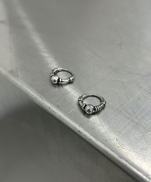 ワンタッチ デザイン フープ ピアス / サージカルステンレス316L (金属アレルギー対応)