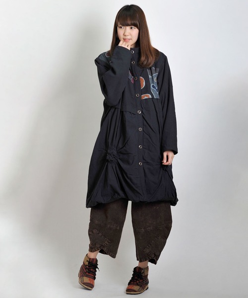 MARAI（マーライ）の「ミニマル バルーンパンツ ワイドパンツ（その他パンツ・レディース・ブラウン/ブラック・FREE）」の9枚目の写真