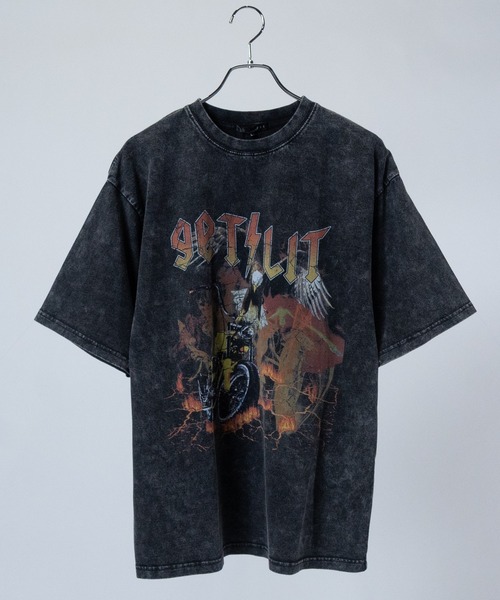 JOHN'S CLOSET（ジョンズクローゼット）の「【13】アソートデザイン グランジ加工 半袖 ビッグTシャツ（Tシャツ/カットソー・メンズ・ライトグレー系2/ライトグレー系1/ブラック系7/ブラック系6/ブラック系5/ブラック系4/ブラック系3/ブラック系2/ブラック系1/ピンク系1/ブラウン系2/ブラウン系1・LARGE/MEDIUM）」の4枚目の写真