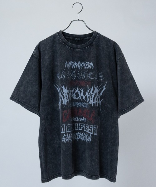 JOHN'S CLOSET（ジョンズクローゼット）の「【13】アソートデザイン グランジ加工 半袖 ビッグTシャツ（Tシャツ/カットソー・メンズ・ライトグレー系2/ライトグレー系1/ブラック系7/ブラック系6/ブラック系5/ブラック系4/ブラック系3/ブラック系2/ブラック系1/ピンク系1/ブラウン系2/ブラウン系1・LARGE/MEDIUM）」の6枚目の写真