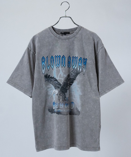 JOHN'S CLOSET（ジョンズクローゼット）の「【13】アソートデザイン グランジ加工 半袖 ビッグTシャツ（Tシャツ/カットソー・メンズ・ライトグレー系2/ライトグレー系1/ブラック系7/ブラック系6/ブラック系5/ブラック系4/ブラック系3/ブラック系2/ブラック系1/ピンク系1/ブラウン系2/ブラウン系1・LARGE/MEDIUM）」の9枚目の写真