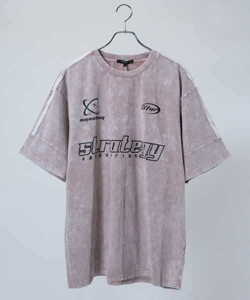 JOHN'S CLOSET（ジョンズクローゼット）の「【13】アソートデザイン グランジ加工 半袖 ビッグTシャツ（Tシャツ/カットソー・メンズ・ライトグレー系2/ライトグレー系1/ブラック系7/ブラック系6/ブラック系5/ブラック系4/ブラック系3/ブラック系2/ブラック系1/ピンク系1/ブラウン系2/ブラウン系1・LARGE/MEDIUM）」の12枚目の写真