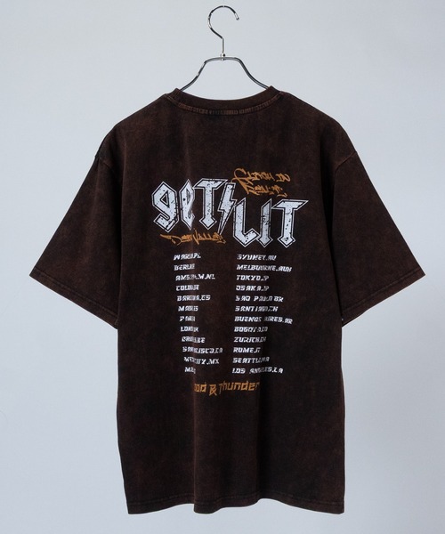 JOHN'S CLOSET（ジョンズクローゼット）の「【13】アソートデザイン グランジ加工 半袖 ビッグTシャツ（Tシャツ/カットソー・メンズ・ライトグレー系2/ライトグレー系1/ブラック系7/ブラック系6/ブラック系5/ブラック系4/ブラック系3/ブラック系2/ブラック系1/ピンク系1/ブラウン系2/ブラウン系1・LARGE/MEDIUM）」の18枚目の写真