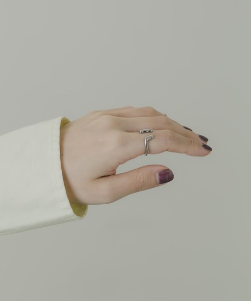 SMELLY(スメリー)の「ステンレスニュアンスラインリング(リング・レディース・シルバー・-)」の3枚目の写真